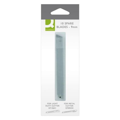 Q-CONNECT vervangmesjes voor cutter, 9 mm, 10 mesjes