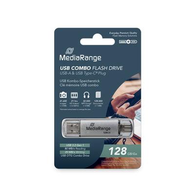 MediaRange USB stick USB-A en USB-C, 128GB