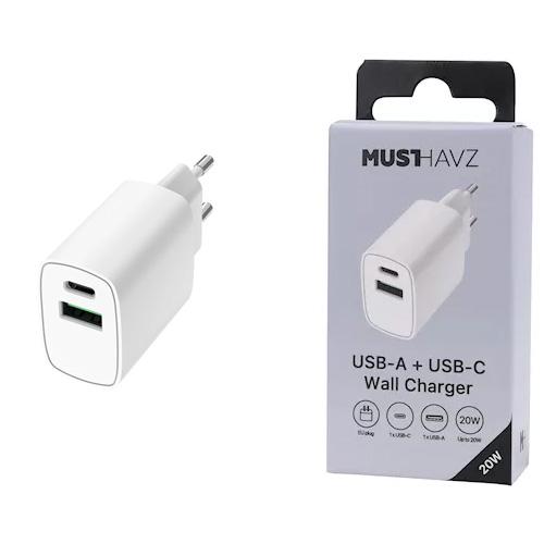 oplader USB-A + USB-C