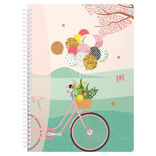 Oxford Horizons spiraalschrift, ft B5, 120 bladzijden, geruit 5 mm, geassorteerde kleuren