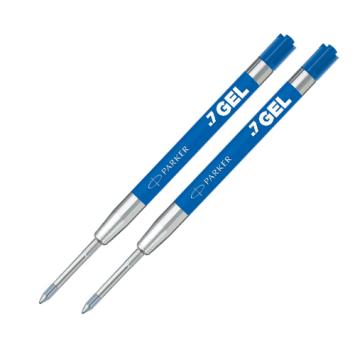 Parker gelvulling voor balpen medium, 0,7 mm, blauw, blister van 2 stuks