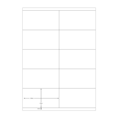 Q-CONNECT etiketten, wit, rechte hoeken, 105 x 57 mm, 100 vel, 10 etiketten per vel