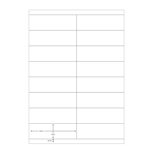 Q-CONNECT etiketten, wit, rechte hoeken, 105 x 35 mm, 100 vel, 16 etiketten per vel