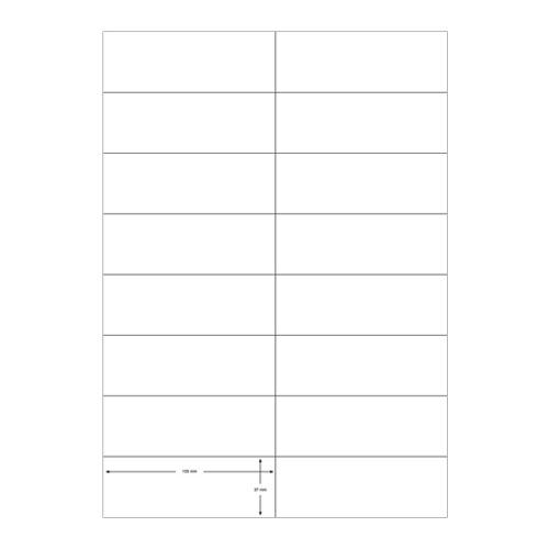 Q-CONNECT etiketten, wit, rechte hoeken, 105 x 37 mm, 100 vel, 16 etiketten per vel