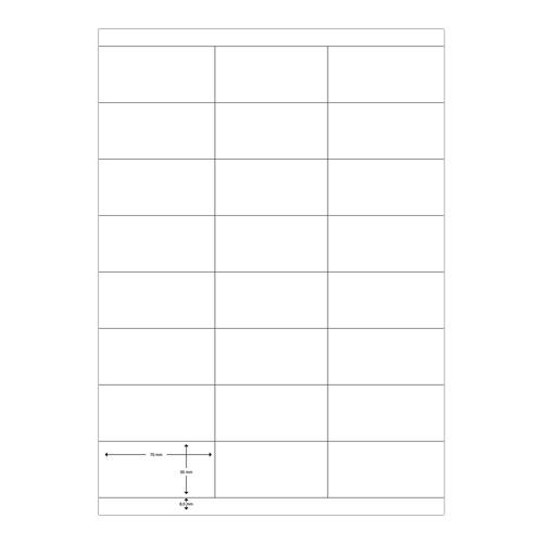 Q-CONNECT etiketten, wit, rechte hoeken, 70 x 35 mm, 100 vel, 24 etiketten per vel