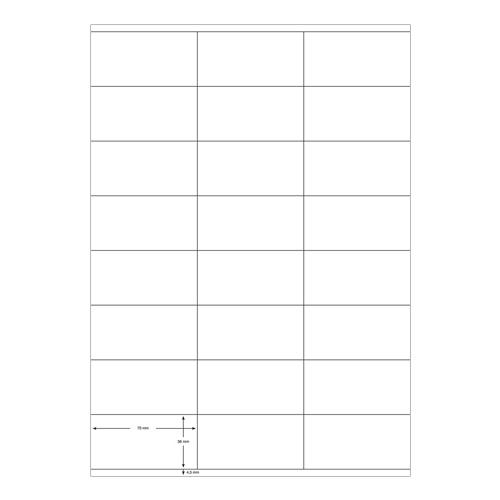 Q-CONNECT etiketten, wit, rechte hoeken, 70 x 36 mm, 100 vel, 24 etiketten per vel