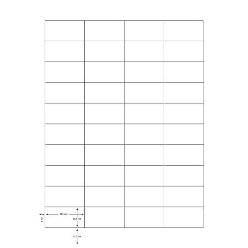 Q-CONNECT etiketten, wit, rechte hoeken, 48,5 x 25,4 mm, 100 vel, 40 etiketten per vel