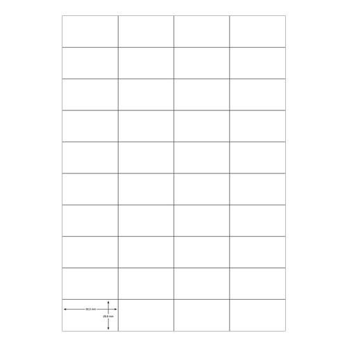 Q-CONNECT etiketten, wit, rechte hoeken, 52,5 x 29,7 mm, 100 vel, 40 etiketten per vel
