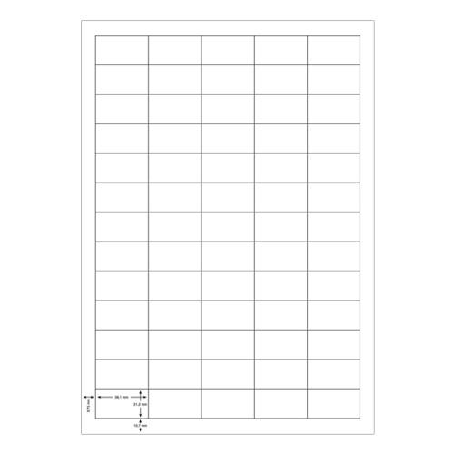 Q-CONNECT etiketten, wit, rechte hoeken, 38,1 x 21,2 mm, 100 vel, 65 etiketten per vel