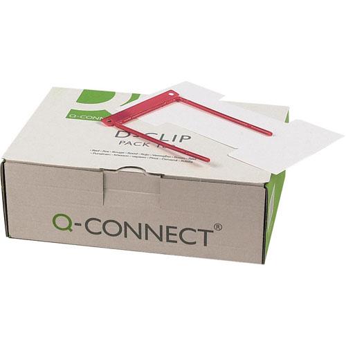 Q-CONNECT archiefbinder D-clip, doos van 100 stuks, rood