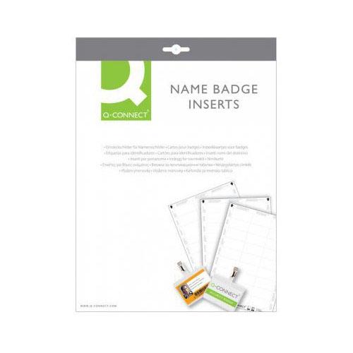 Q-Connect badge met combiklem 75 x 40 mm, doos van 50 stuks
