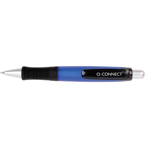 Q-CONNECT balpen, met grip, 0,7 mm, medium punt, blauw