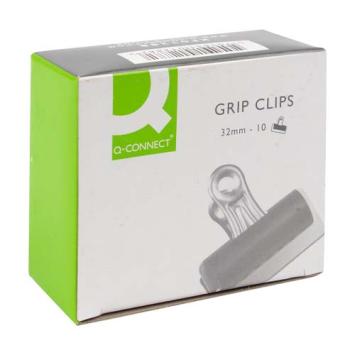 Q-CONNECT bulldogclip, zwart, 32 mm, doos van 10 stuks