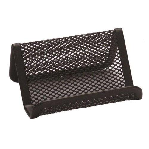 Q-CONNECT visitekaartenhouder 11 x 7,5 x 5 cm metaal zwart