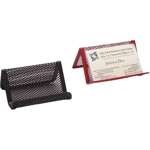 Q-CONNECT visitekaartenhouder 11 x 7,5 x 5 cm metaal zwart