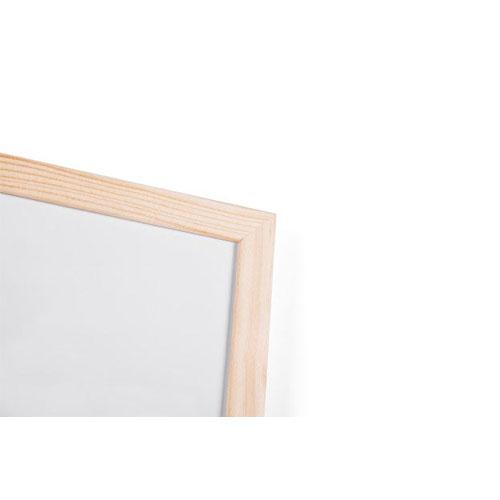 Q-CONNECT whiteboard, met houten frame, melamine, 90 x 120 cm