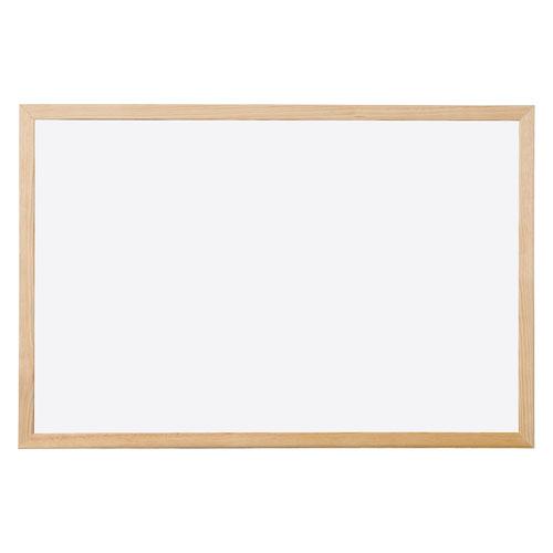 Q-CONNECT whiteboard, met houten frame, melamine, 90 x 120 cm