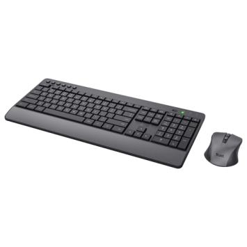 Trust Trezo draadloze deskset, uit gerecycleerd kunststof, qwerty